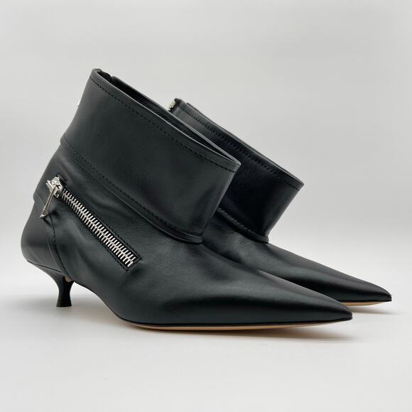 JW Anderson | $950 NIB Biker Kitten Heel Boot Black Pointed Toe Bootie 36 / US 6 - Picture 1 of 12